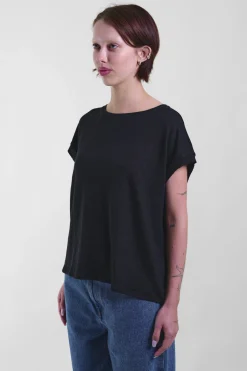 Adela Top Linen, Black