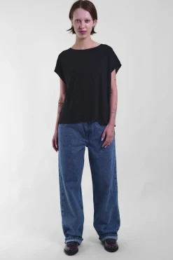 Adela Top Linen, Black