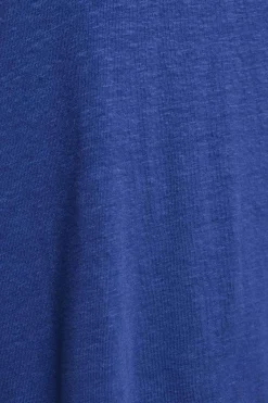 Adela Top Linen, Cobalt Blue