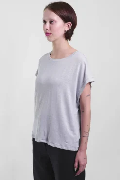 Adela Top Linen, Silver