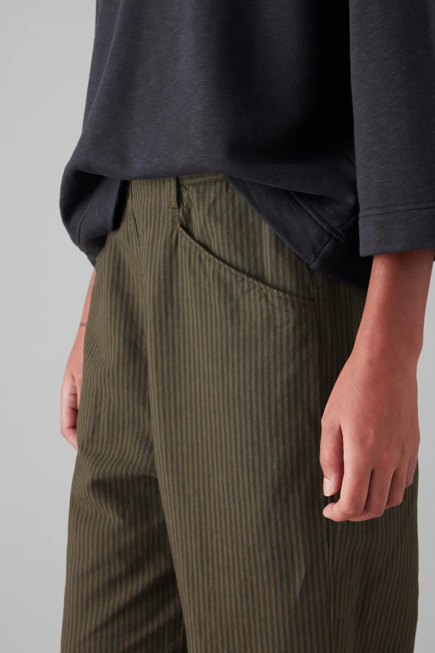 Alix Stripe Trousers, Fawn