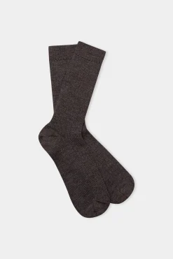 Alpaca Socks, Undyed Brown