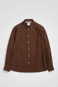 Anton Flannel Shirt, Rust Brown
