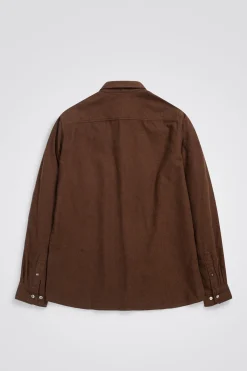 Anton Flannel Shirt, Rust Brown