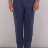 Assembly Trousers, Navy Seersucker