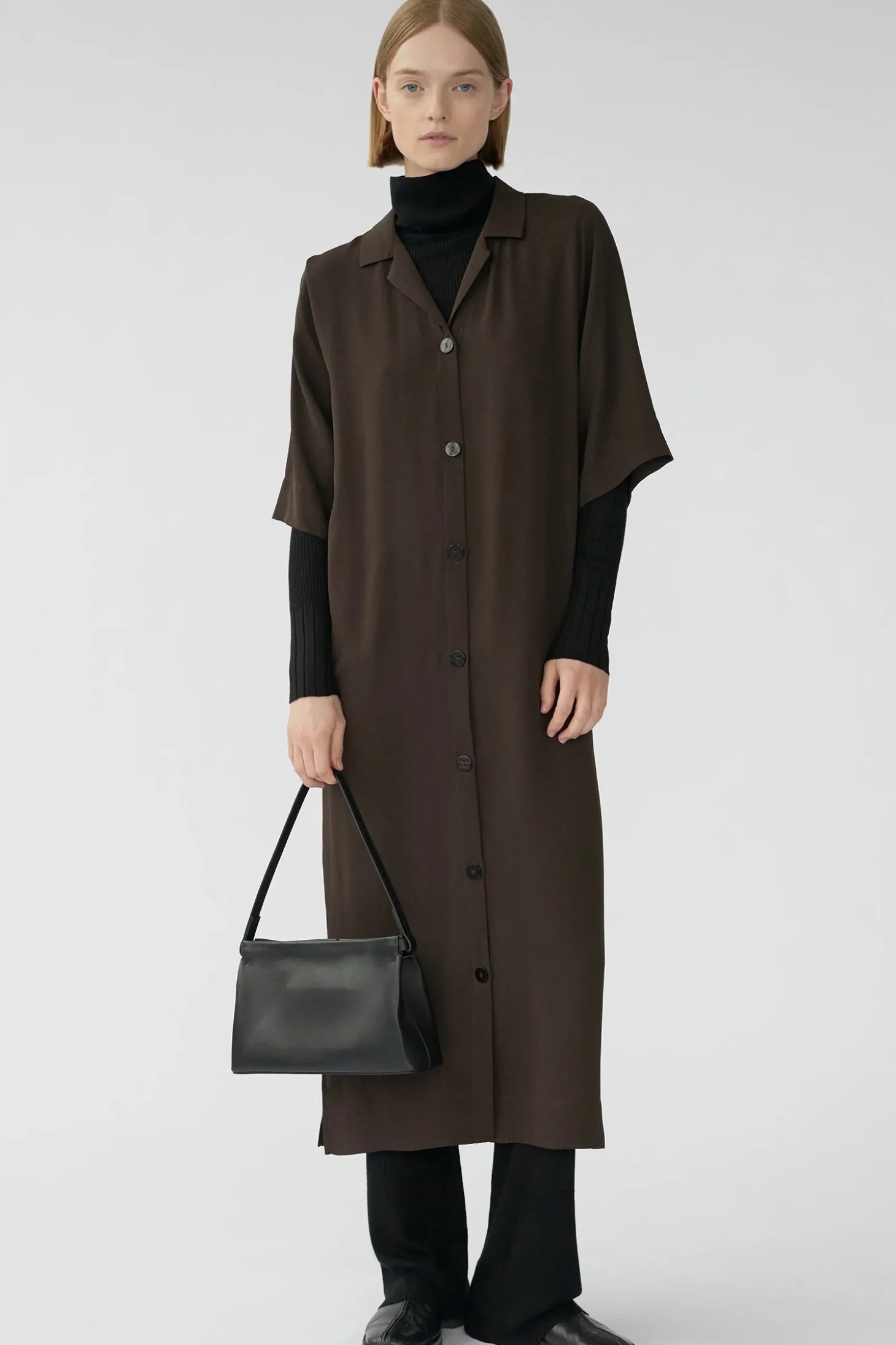 Barney Shirt Dress, D. Brown