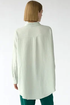 Bianca L/S Shirt, Mint Grey