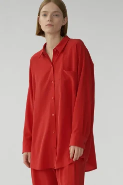 Bianca Pocket Shirt, Cardinal Red
