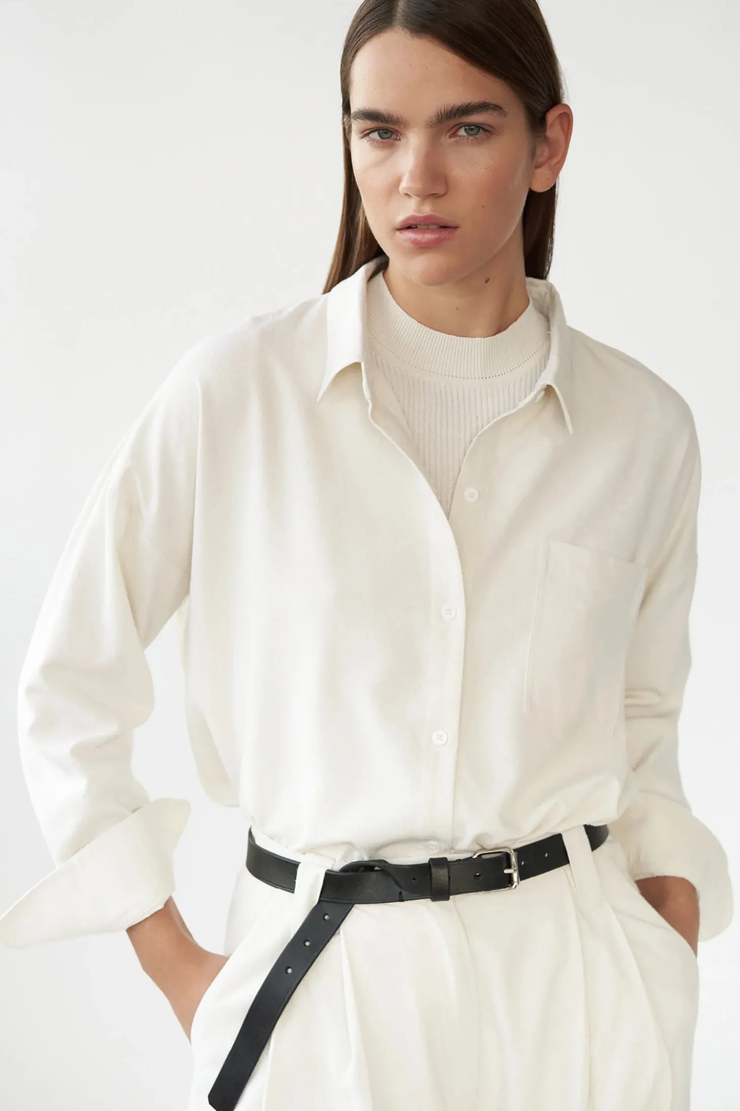 Bianca Pocket Shirt, Off White