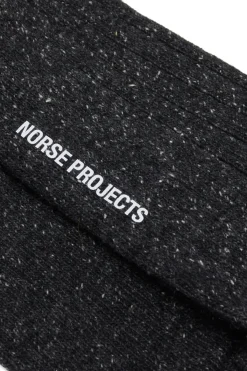 Bjarki Neps Socks, Charcoal Mel.