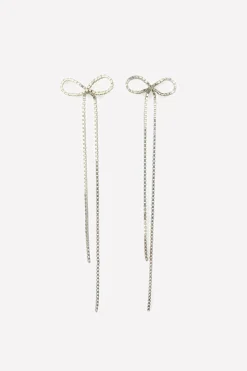 Bow-wow Long Earring, Silver