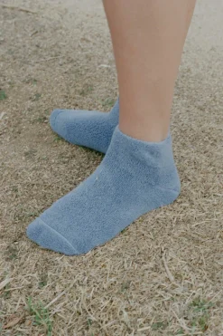 Buckle Ankle Socks, Alp Blue
