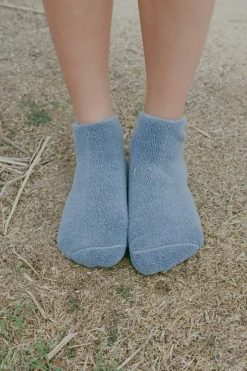 Buckle Ankle Socks, Alp Blue