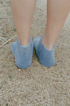 Buckle Ankle Socks, Alp Blue