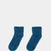 Buckle Ankle Socks, Dark Isatis Blue