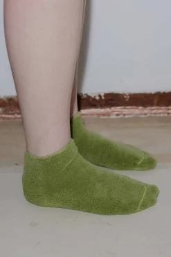 Buckle Ankle Socks, Mun Green