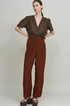 Buckle Pant, Bordeaux