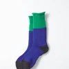 Chunky Pile Boot Socks, Green/Blue
