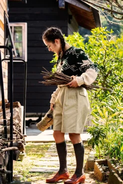 City High Socks, Navy/Black