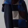 Color Block Scarf, Charcoal Multi