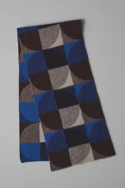 Color Block Scarf, Charcoal Multi