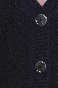 Cropped V-Neck Cardi 52, Blue/Black