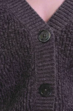 Cropped V-Neck Cardi 52, Taupe