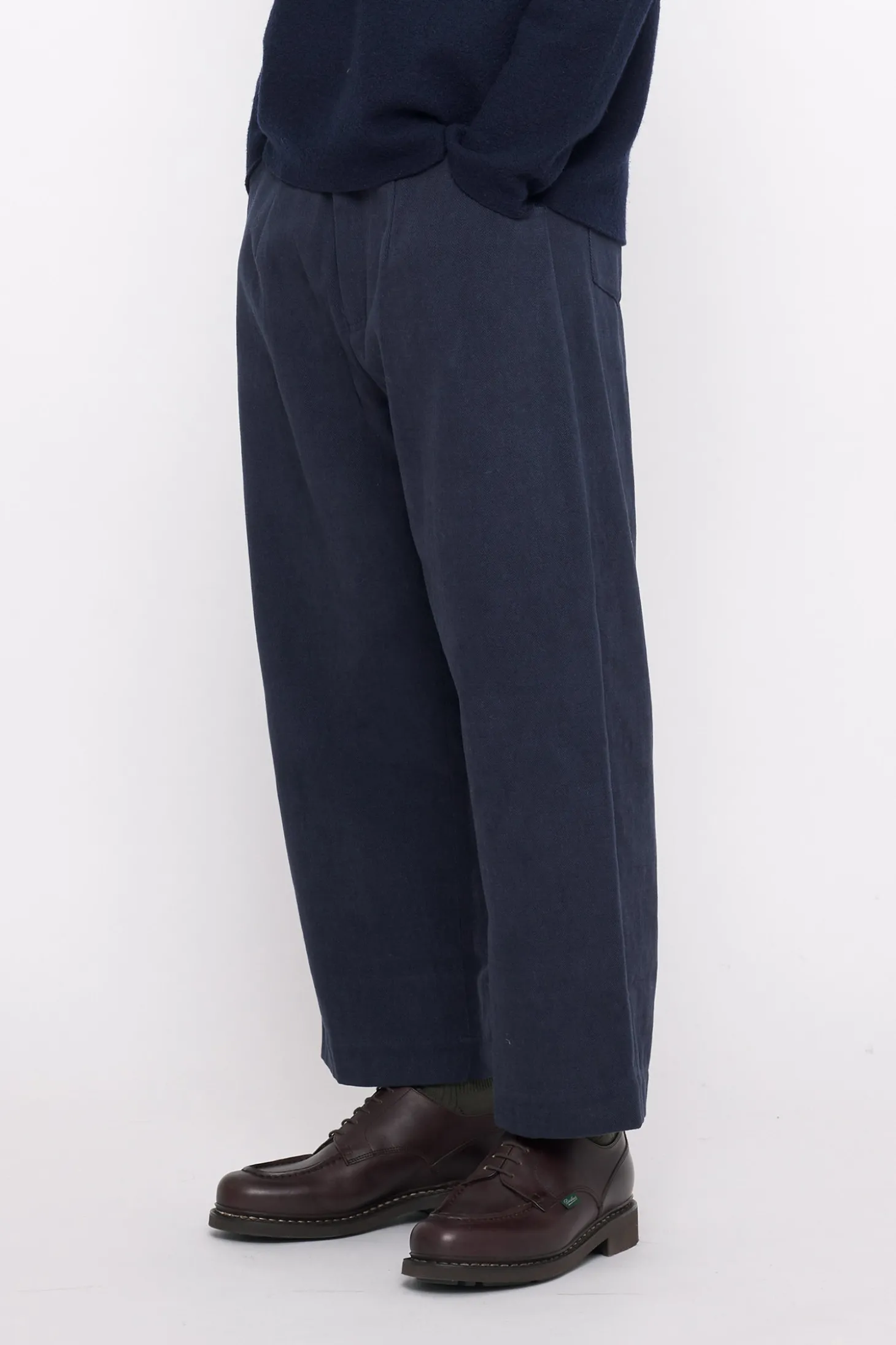 Curve Legged Trousers, Navy