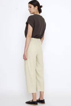 Curved Legged Trousers, Oatmeal