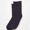 Double Face Sleeping Socks, Navy/Brown
