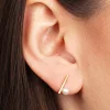 Earring Frontier L, Pearl Gold