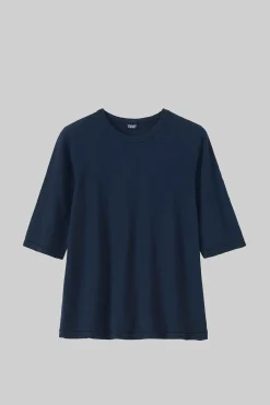 Emma Half Sleeve Tee, Indigo