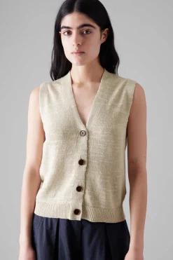 Fine Knitted Tank, Parchment