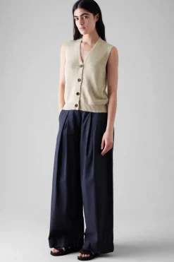 Fine Knitted Tank, Parchment