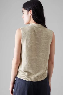 Fine Knitted Tank, Parchment