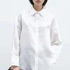 Flower Jacquard Shirt, White