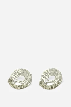 Fungus Medium Earring, Silver