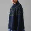 Graphic Yoke Sweater, Navy/Green