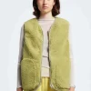 Heart Shearling Vest, Sand
