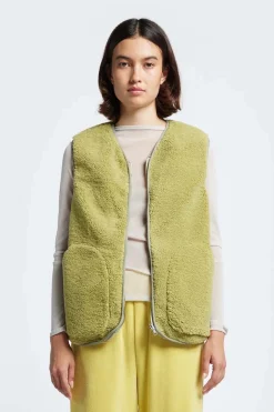 Heart Shearling Vest, Sand