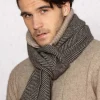 Herringbone Scarf, Black/Osyter