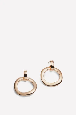 Irregular Hoop Earring, Gold