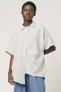 Iruka Shirt, Blue Stripes