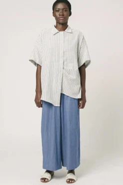 Iruka Shirt, Blue Stripes