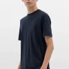 Jakob Crepe Tee, Dark Navy