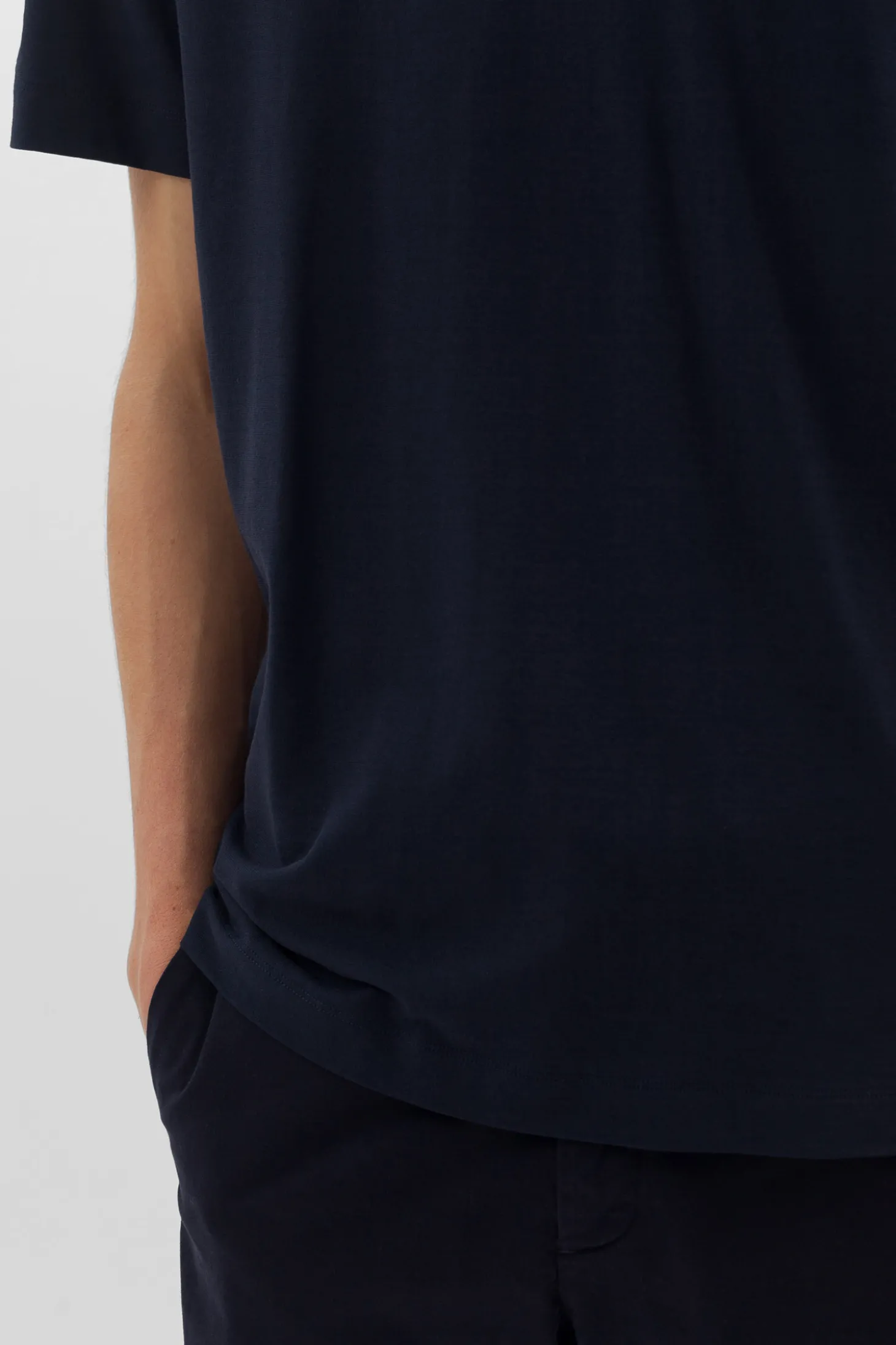 Jakob Crepe Tee, Dark Navy