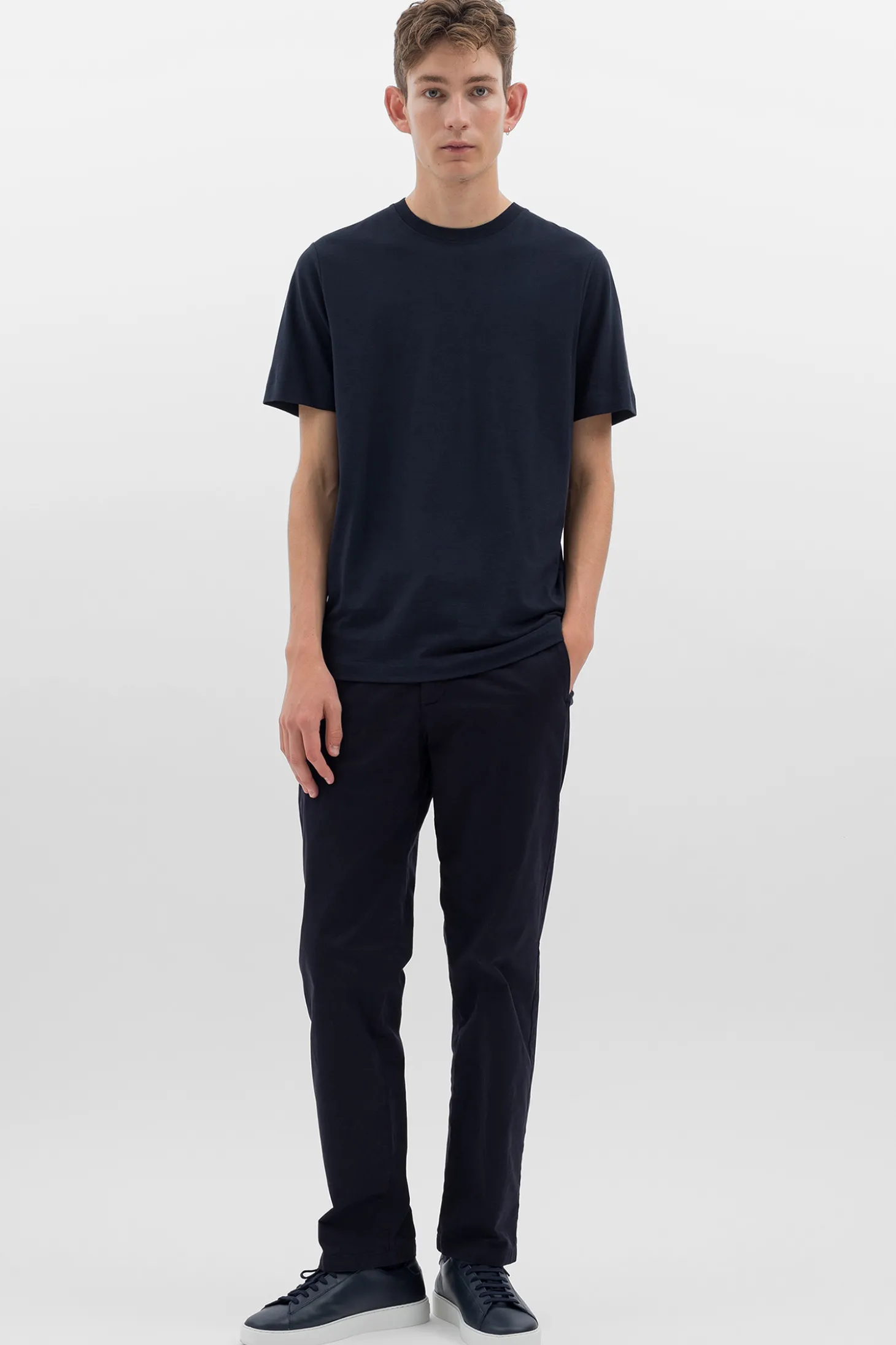 Jakob Crepe Tee, Dark Navy