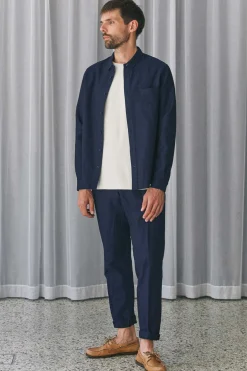 Jostha Trousers, Navy Linen