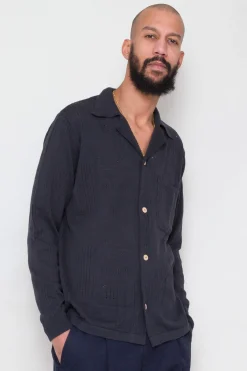 Knitted Shirt, Soft Black
