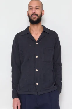 Knitted Shirt, Soft Black